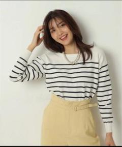 JUSGLITTY - ❤︎JUSGLITTY❤︎ マルチボーダーニット　ホワイト　新品未使用タグ付き 2025年最新】jusglitty ニット ボーダーの人気アイテム - メルカリ