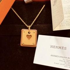 美品 HERMES ネックレス プレート　AS DE COEUR トランプ