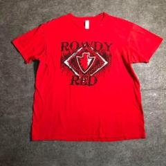 【ヴィンテージ】US スポーツイベントプリントTシャツ 赤 古着 ZSM6
