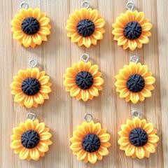 ひまわり 向日葵 小 ハンドメイド 素材 パーツ チャーム
