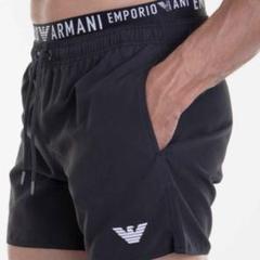 美品　エンポリオアルマーニ　メンズ　スイムウェア　ショートパンツ　M 黒