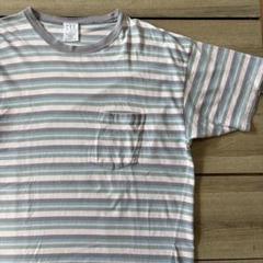 オールド ギャップ 90s ボーダー ポケット Tシャツ L 希少 古着 GAP