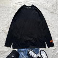 【ヘロンプレストン】ハイネックロングTシャツ　黒　L　ゆったり　カジュアル　人気