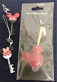 ディズニー ペアストラップ&携帯クリーナー