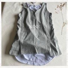 【未使用・タグ付き】NINE 定価15,400円 ドッキング重ね着風タンクトップ
