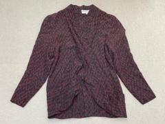 (K07054) HANAE MORI シルク100％総柄カシュクールブラウス