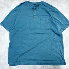 RedHead ヘンリーネック Tシャツ XL ブルー系 フェード 古着