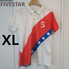 FIVE STAR ゴルフ ファイブスター ポロシャツ 星柄 XL
