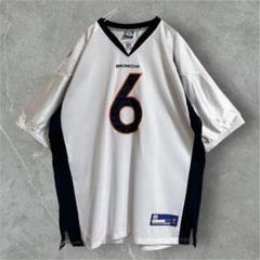リーボック NFL ブロンコス ゲームシャツ 白 3XL〜 古着 4005
