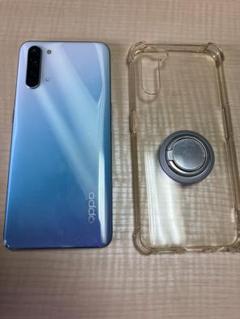 oppo スマートフォン グラデーションブルー ケース付き
