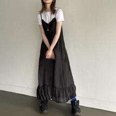Didot.showroom シフォンフリルAラインキャミソールワンピース