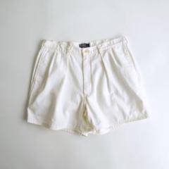 【本日特価】 ラルフローレン TALON 白36 USA製80sツータックショートパンツ パンツ