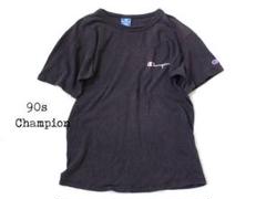 ★夏本番★【チャンピオン】90s◆アメリカ製◆ロゴTシャツ Mサイズ 黒