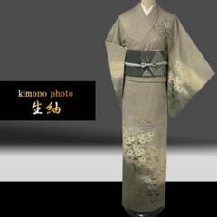正絹 単衣 作家物落款 トールサイズ 塩沢紬 訪問着 着物 A2169 ki30596-1.jpg
