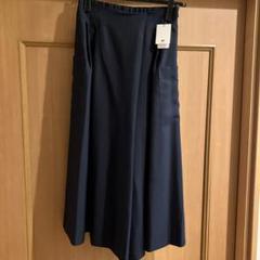 【タグ付き新品未使用】MIREPOIX☆ワイドパンツ 9号 ネイビー