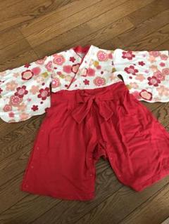 袴ロンパース　女の子　キャサリンコテージ　お祝い着　着物　袴　花柄　90