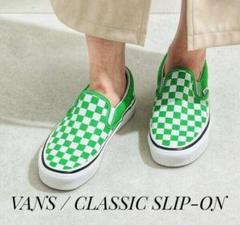 ラスト1点29cm US企画【VANS 】スリッポン チェッカー×ミントグリーン vn-vn0007pjzbf.jpg