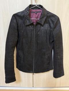 NO ID. フェイクスエードWライダース greenノーアイディーFALILV 楽天市場】ショート丈 ノーカラー ライダース ジャケット