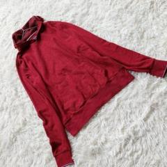 【TOMMY HILFIGER】 (S) プルオーバー長袖パーカー 赤