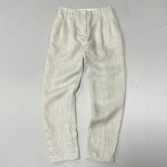 00s~ リネン100% 2タック スラックス 霜降り 生成り テーパード