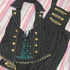 AP♡レジメンタルストライプベスト＋サロペットセット