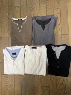 COMME CA ISＭメッシュ Vネック 半袖カットソー等5点セットＭ