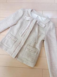 QVC アンドラブクローゼット　フリル付きミリタリージャケット　L〜L L ノーカラー フリル ジャケット lieulien 全4色｜lul212-0032【9