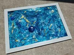 レジンアート、海アート、アートパネル、エポキシ樹脂