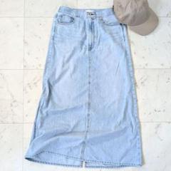 美品 upper hights別注 デニムスカート ブルー スピックアンド