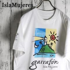 レア 90s カリブ海 リゾートアイランド カラフル アートプリントTシャツ