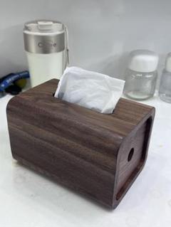 木製ティッシュボックス ダークブラウン