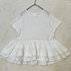 yori  ダブルフレアスウェット 白 yori