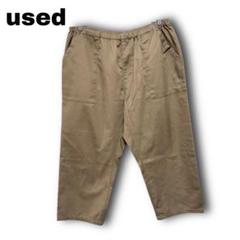 2665　【used】　ワークパンツ　すね丈　ベージュ　LL　ベージュ　ワイド