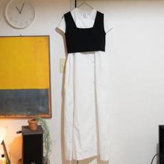 【美品】＜MARW UNITED ARROWS＞ニット コンビ シャツワンピース
