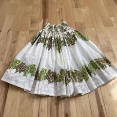 フラダンス パウスカート 葉柄プリント