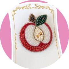ビーズ刺繍ブローチ♡ハンドメイド 図案や型紙は一切不要！ ハート型ビーズ刺繍ブローチの作り方