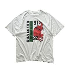 90’s デビル プリント Tシャツ ホワイト 白 ユーロボディー