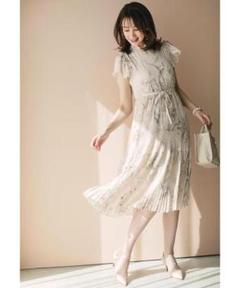 index 花柄シフォンワンピース　M