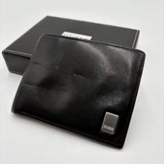 archive 00s GUESS leather wallet 折り財布 黒