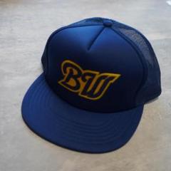 90's ORIX　BLUEWAVE　BWロゴ　ネイビー メッシュキャップ　帽子