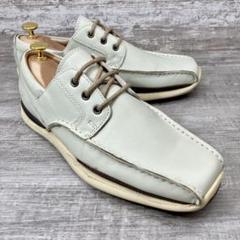 445【美品】REGALデッキシューズ レザー ホワイト 24.5cm
