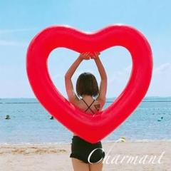 ハート形 浮輪 浮き輪 可愛い インスタ映え 夏 ハート型 大人用 ビキニ