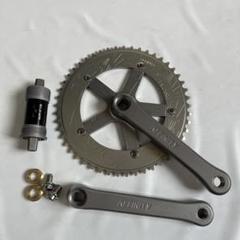 【超美品】AFFINITY CYCLES PRO TRACK CLANK SET Affinity pro track crank set Silver — AFFINITY CYCLES