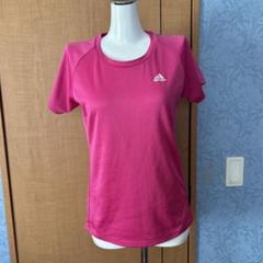 adidas ピンク Tシャツ Lサイズ　レディース　美品