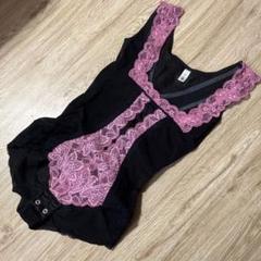 グラントイーワンズ補正下着 LALA ボディースーツ ブラック×チェリー 75M グラントイーワンズ補正下着 LALA ボディースーツ ブラック