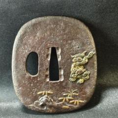 鍔　日本刀　短刀鍔　梅の木　骨董　金銀銅　象嵌 鍔 日本刀 短刀鍔 梅の木 骨董 金銀銅 象嵌