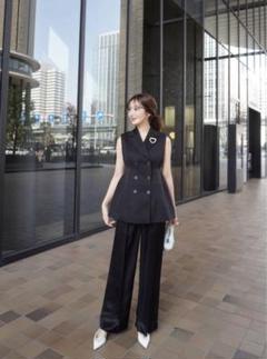 【美品】HYEON ヘヨン　tsubomi gilet ジレ　フリル 美品】HYEON ヘヨンtsubomi gilet ジレフリル