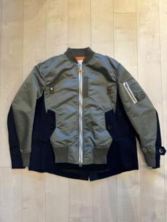 希少美品　sacai フライトジャケット　ma-1 切り替え　バイカラー sacai - sacai 20ss FABRIC COMBO MA-1の通販 by om's shop
