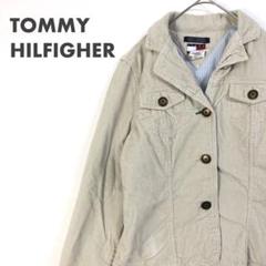 2850 トミー　ジーンズ　コーデュロイジャケット　ロゴ　タグ　ベージュ