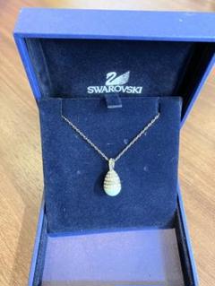 ★SWAROVSKIスワロフスキー　ネックレス　ターコイズブルー　ティアドロップ